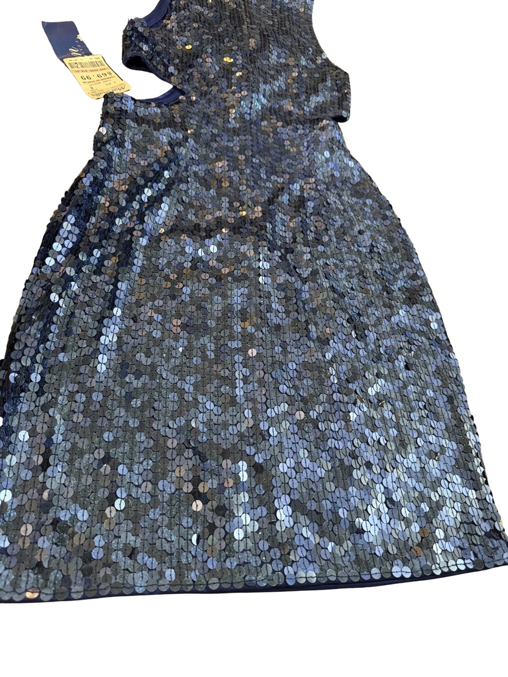 Rare Vintage Navy sequin Cocktail Dress! - Picture 7 of 7